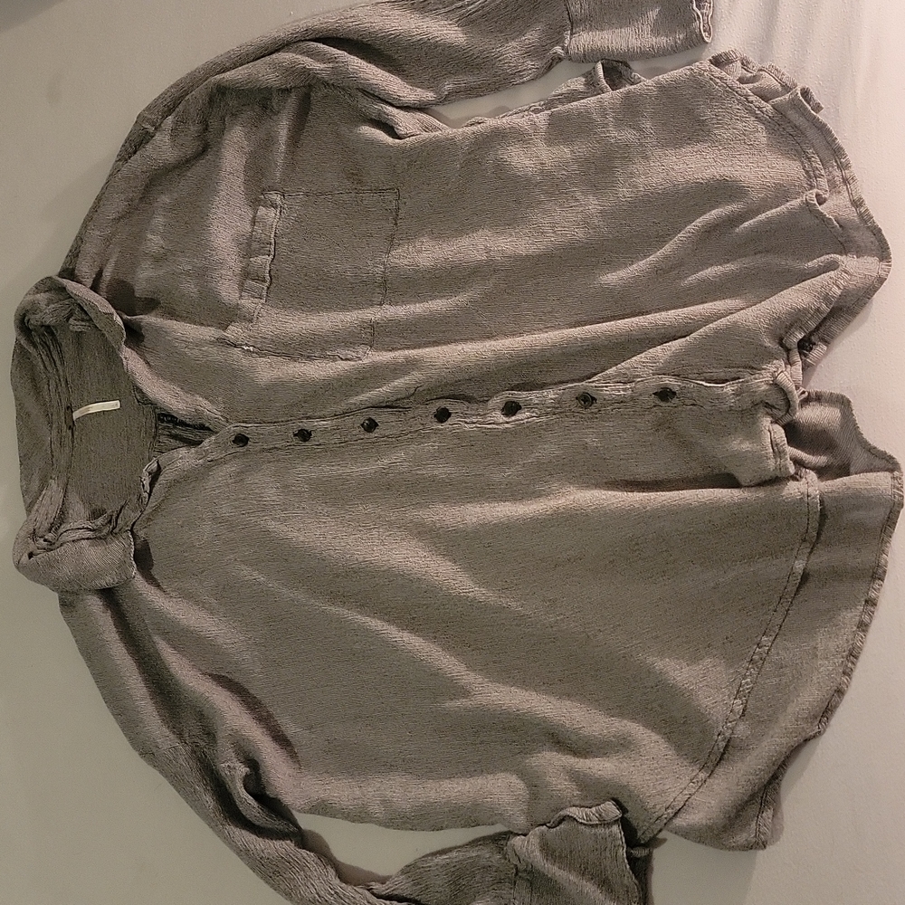 free people ls button up